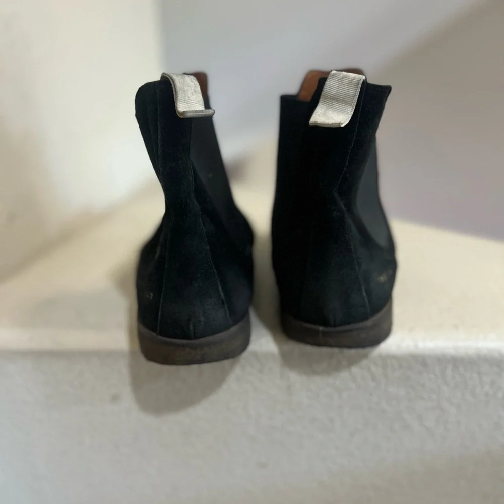 COMMON PROJECTS Men's Black Suede Chelsea Boots‎ Rubber Sole Size 16 Euro 49